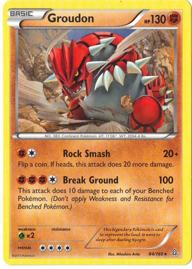 Primal Clash,  Groudon [rare] 84/160, Hobby en Vrije tijd, Verzamelkaartspellen | Pokémon, Nieuw, Losse kaart, Verzenden
