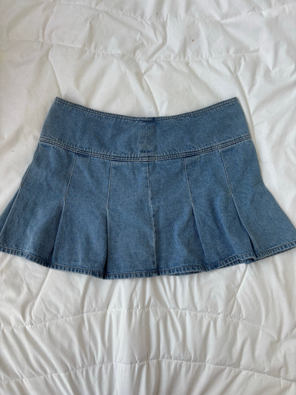 Y2K denim plooirok van H&M - Zo goed als nieuw, Blauw, Maat 42/44 (L), Ophalen of Verzenden, Zo goed als nieuw
