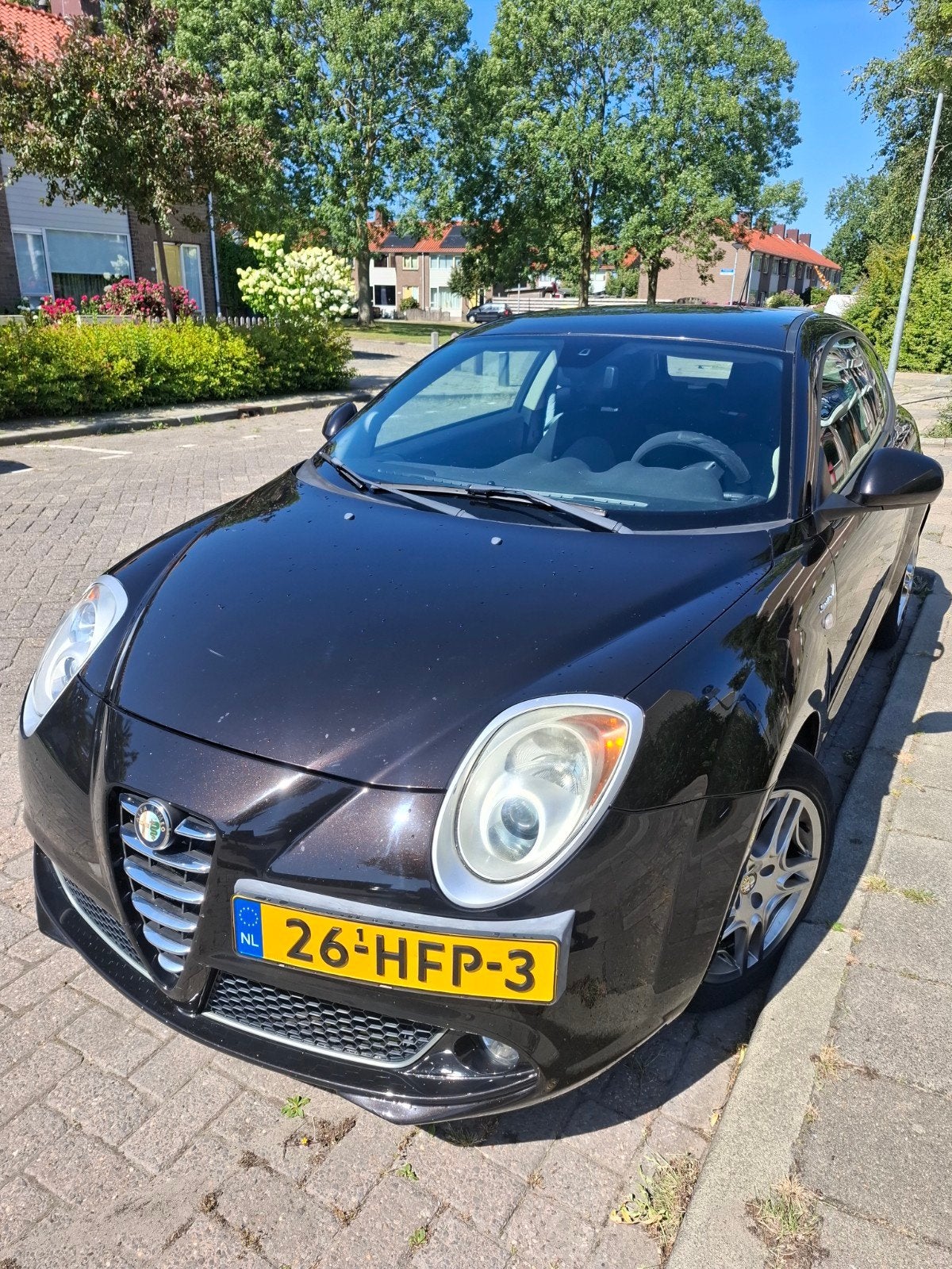 Alfa Romeo MiTo 1.4 2008 Zwart, Auto's, Alfa Romeo, Voorwielaandrijving, 4 cilinders, 1055 kg, Origineel Nederlands