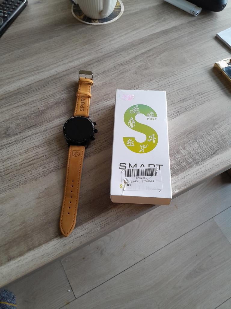 nieuwe smartwatch, Ophalen of Verzenden, Nieuw, Zwart, Android