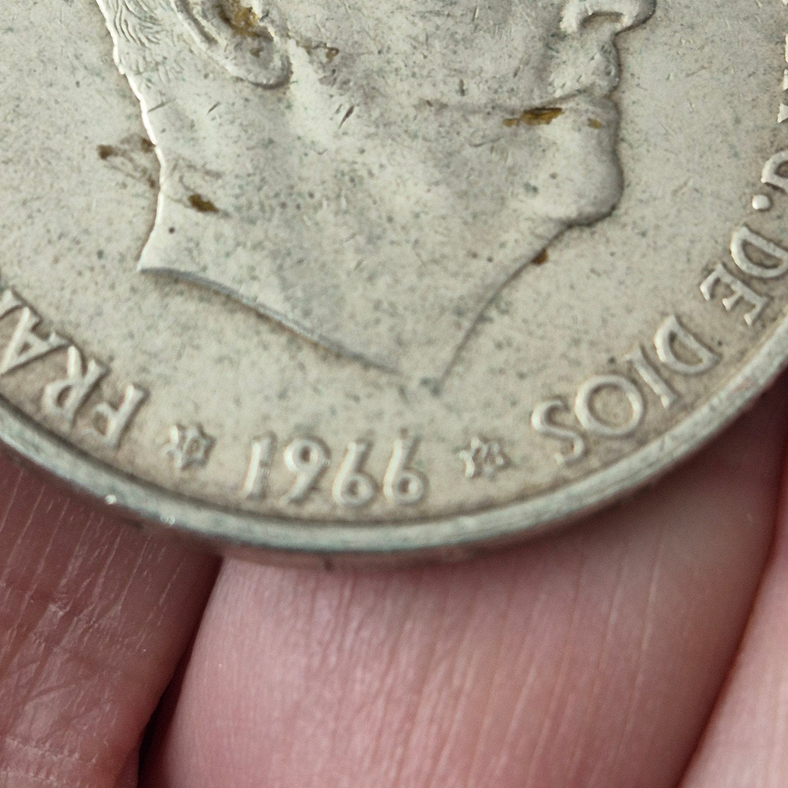 Zilveren peseta 1966, Ophalen of Verzenden, Zilver