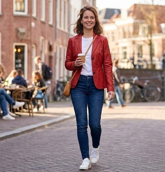 leren jasje van Arma, Maat 38/40 (M), Verzenden, Arma, Zo goed als nieuw