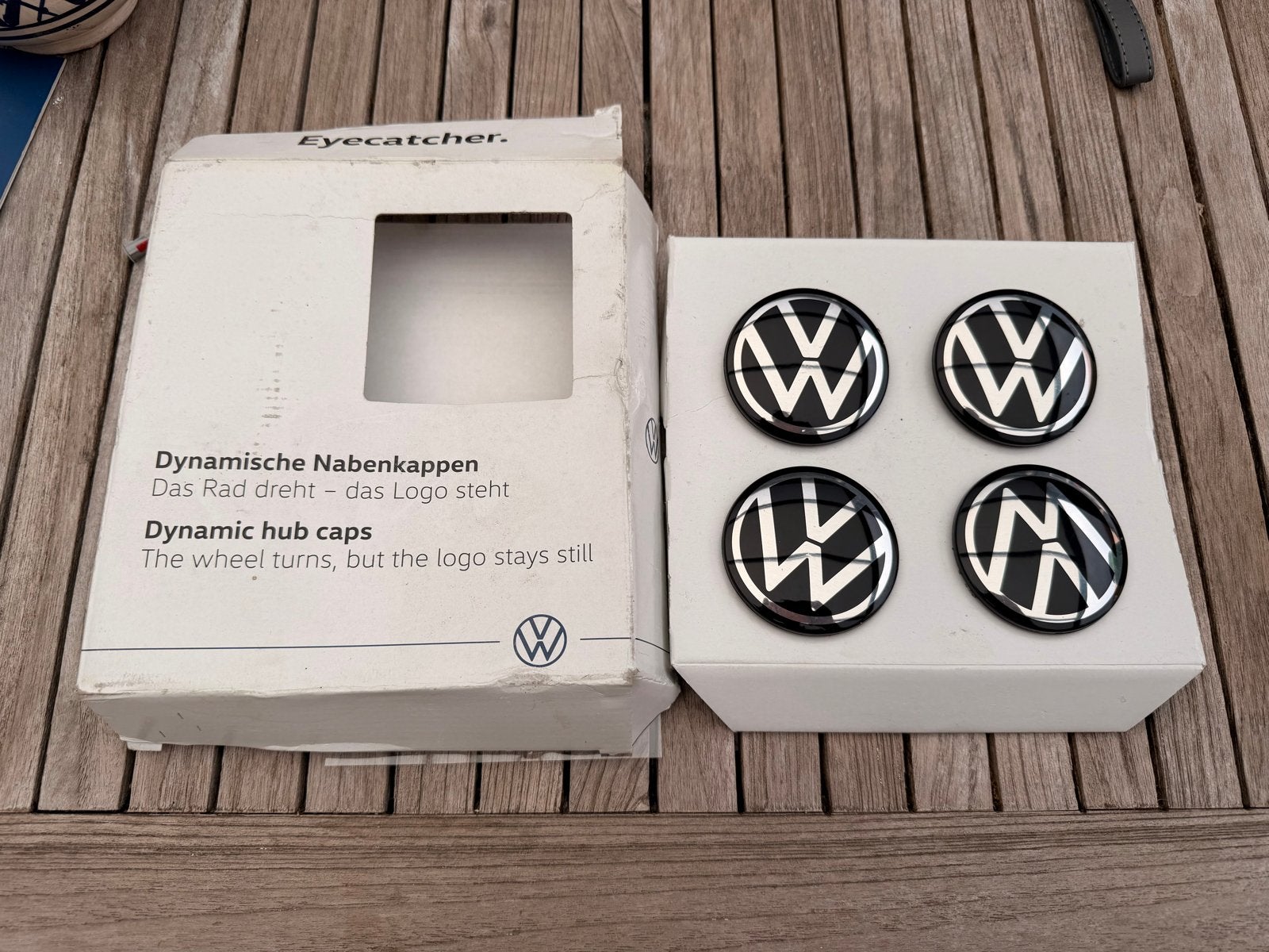 Originele VW Dynamische Naafkappen 66mm (set van 4), Auto diversen, Wieldoppen, Ophalen of Verzenden, Gebruikt
