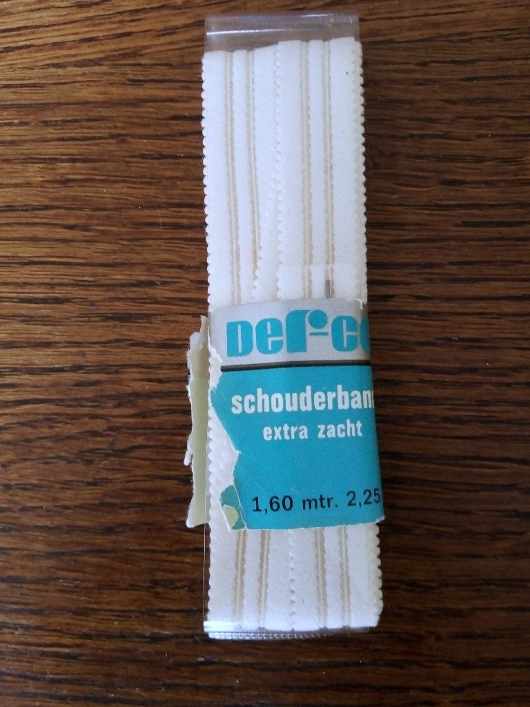 Def-co extra zacht Schouderband Elastiek-wit-160 mtr., Ophalen of Verzenden, Nieuw, Lint, Band of Elastiek