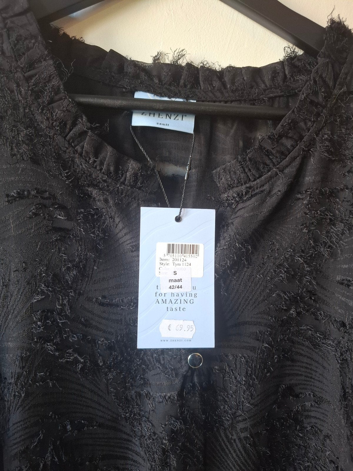 Zhenzi zwarte tuniek jurk maat S/42,44, Zhenzi, Zwart, Maat 42/44 (L), Nieuw