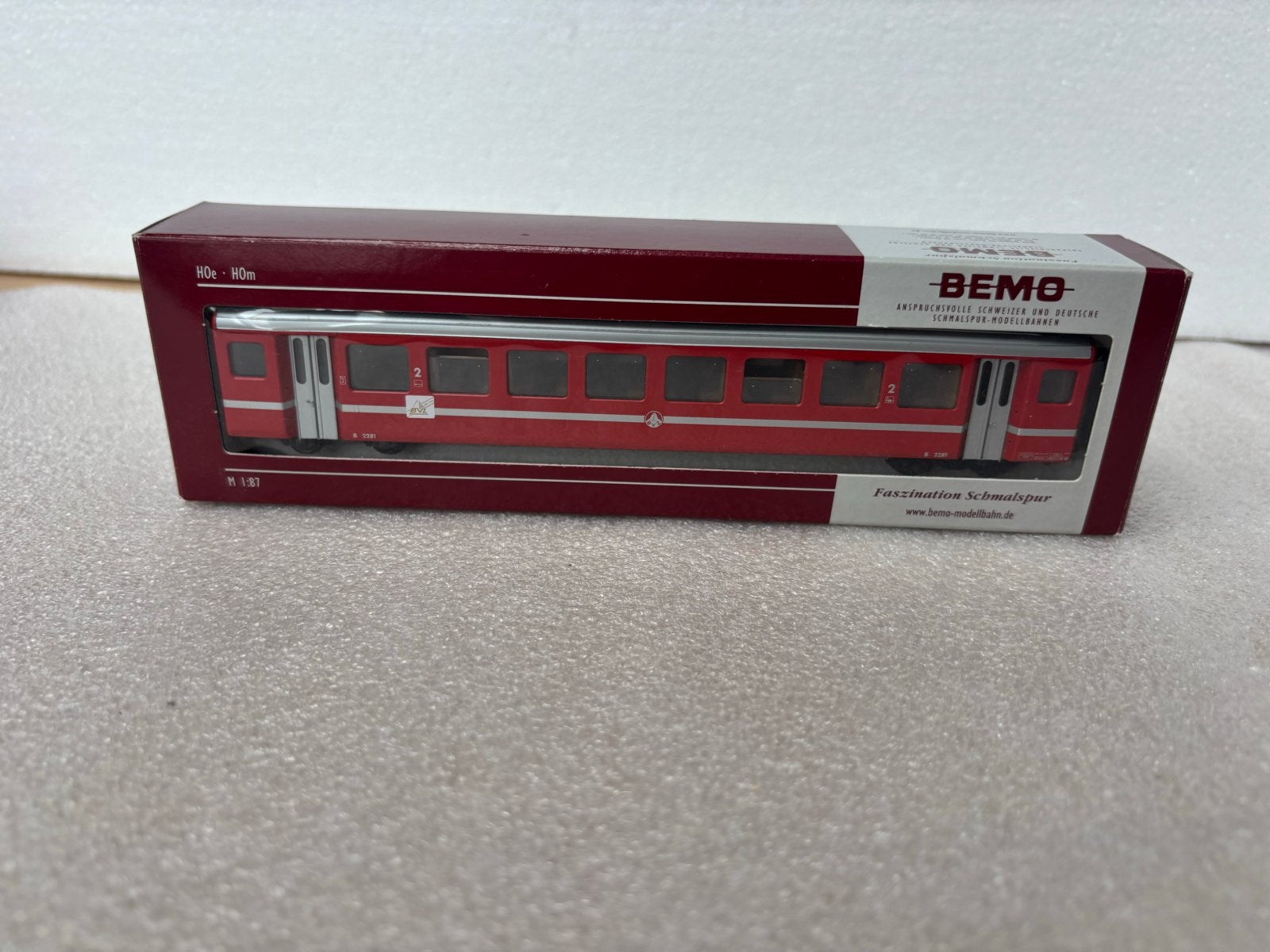 BEMO H0m RhB Personenrijtuig 2e klas - Nieuw in doos, Hobby en Vrije tijd, Ophalen of Verzenden, Nieuw, Wagon, Overige merken
