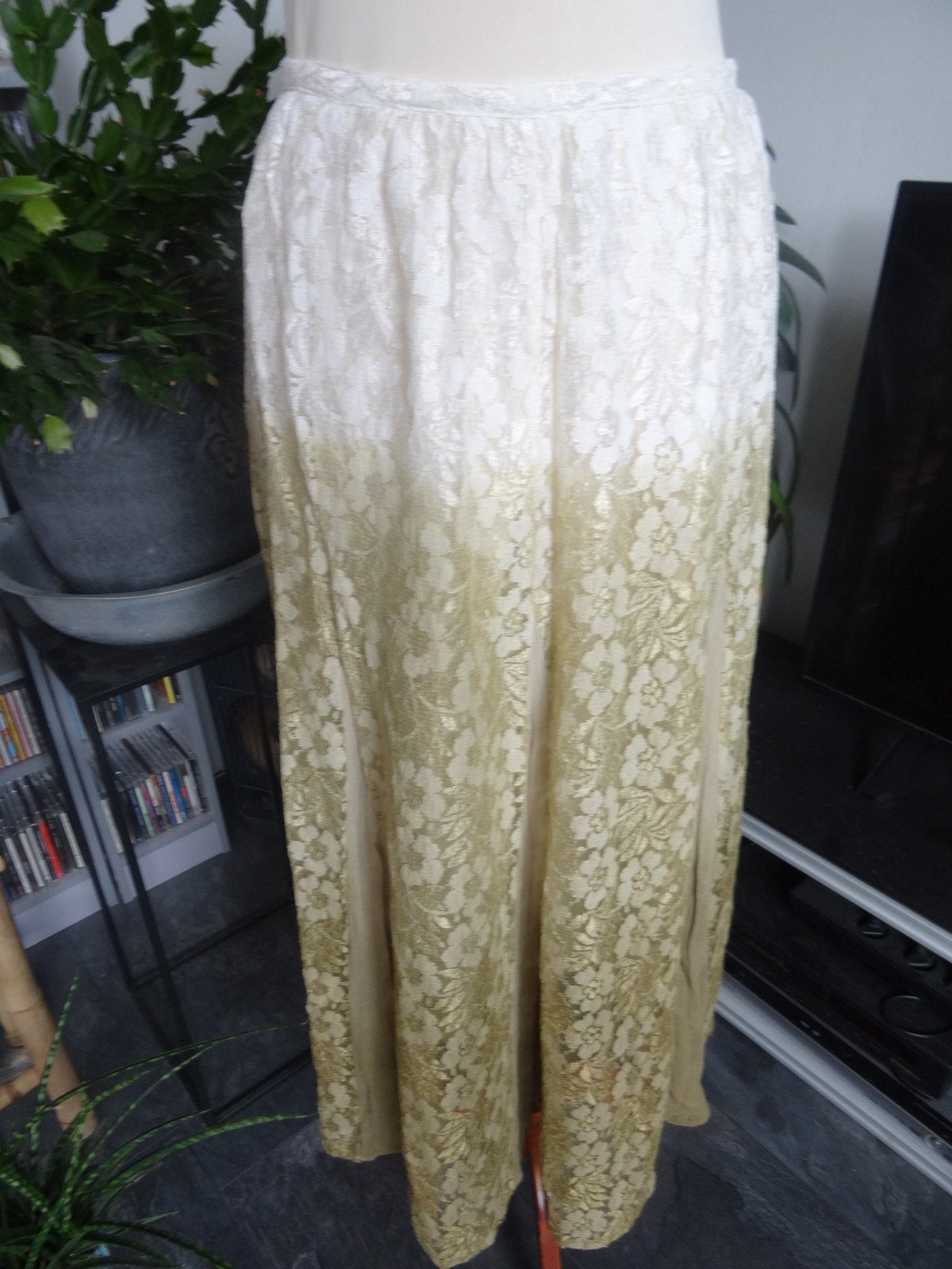 DIDI rok creme/wit/ groen kant, Kleding | Dames, Rokken, Ophalen of Verzenden, Zo goed als nieuw, Groen, Knielengte