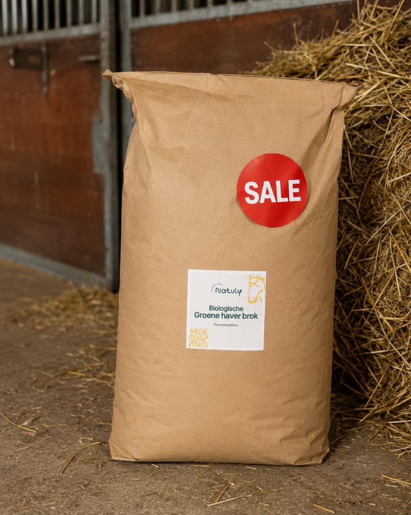 30%OFF!! NATULY 20kg Biologische Groene Haver Brok, Dieren en Toebehoren, Dierenvoeding, Ophalen, Overige soorten