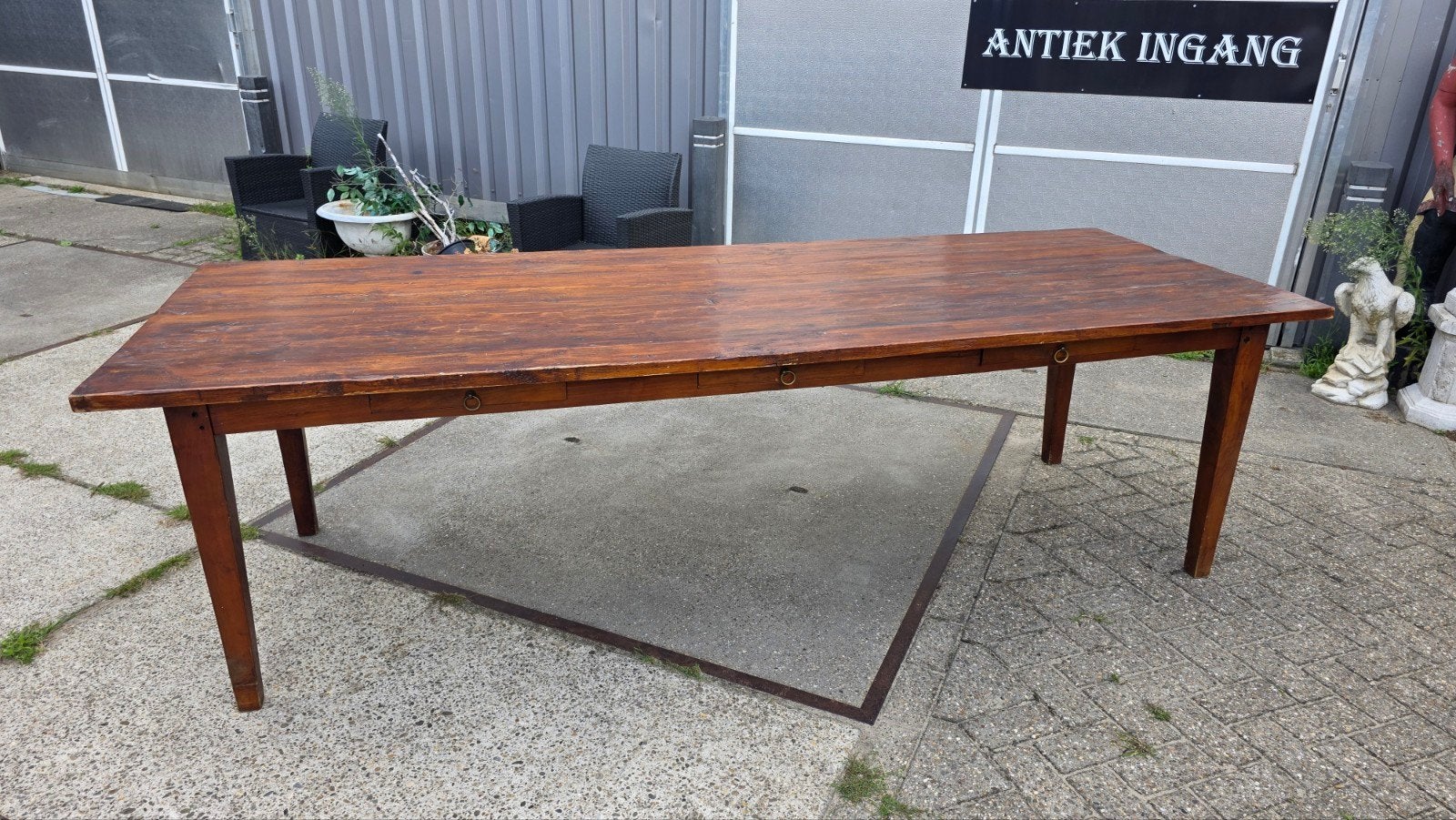 zeer grote Franse boeren eettafel 276 cm