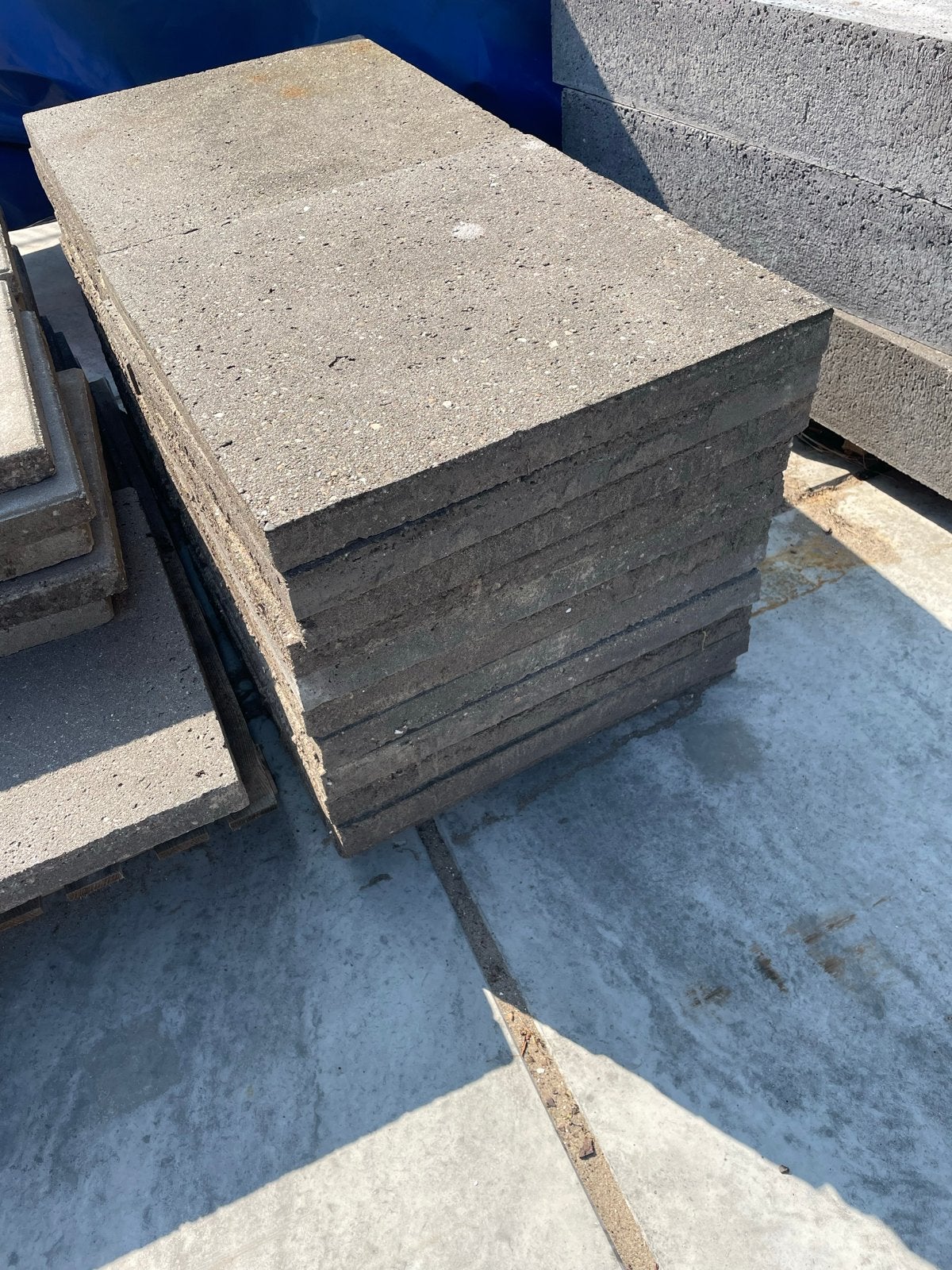 Gebruikte Schellevis tegels 60x60 antraciet (ca. 30 m²), Ophalen, Gebruikt, 10 m² of meer, Beton