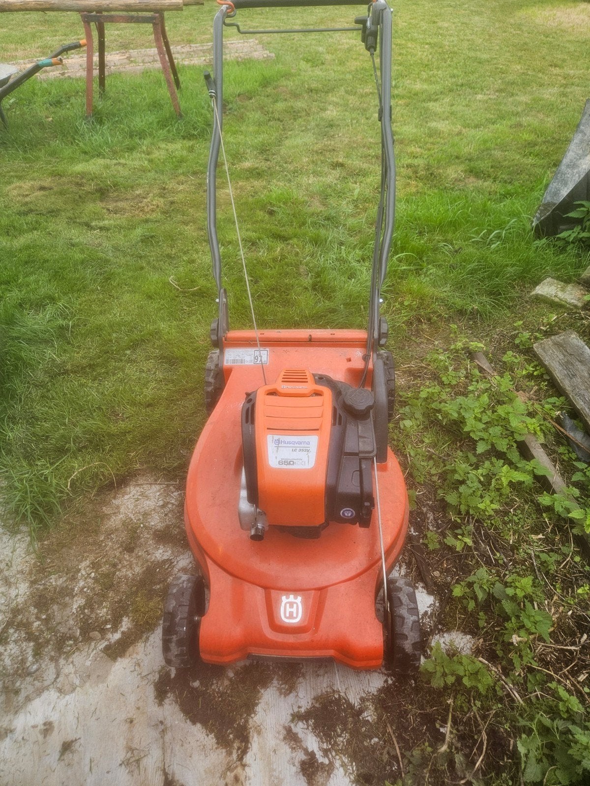Husqvarna LC 353V Benzine Grasmaaier Briggs  Stratton 650EXi, Ophalen, Cirkelmaaier, Gebruikt, Benzine-grasmaaier