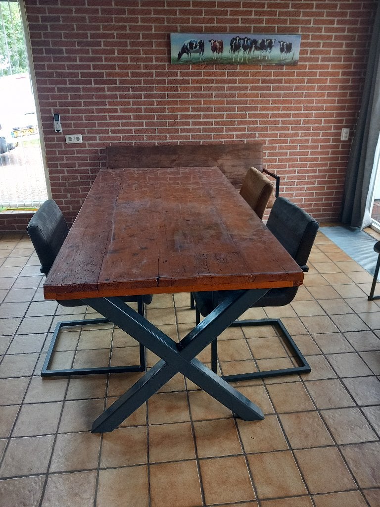 eetkamerstoelen, Huis en Inrichting, Ophalen, Gebruikt, Bruin, Drie