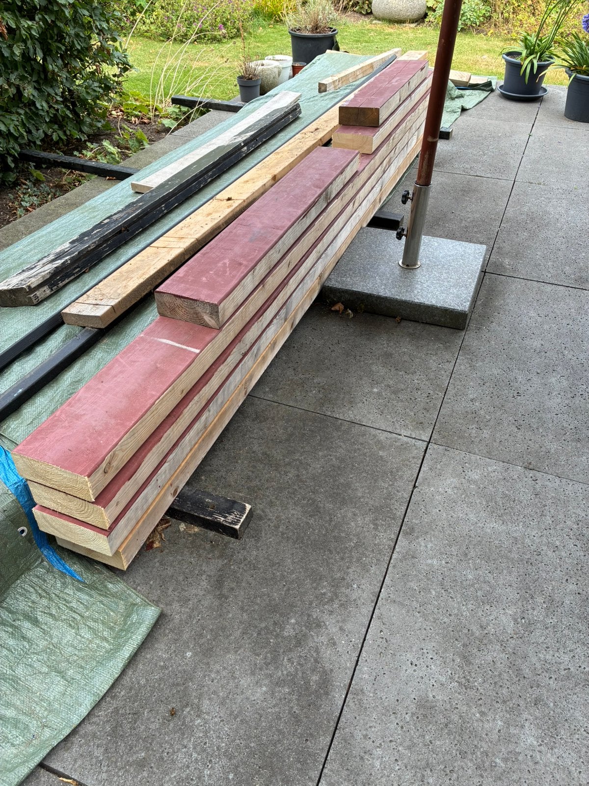 Vurenhouten balken, geschaafd 70 x 168 mm fsc C24, Ophalen, Zo goed als nieuw, Balk, Vuren