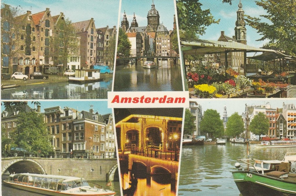 AMSTERDAM Gevels Grachten Bloemenmarkt, Verzenden, 1960 tot 1980, Gelopen, Noord-Holland