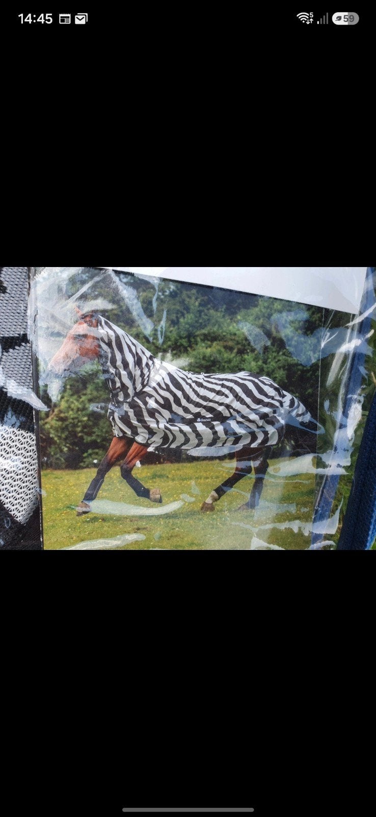 Bucas Buzz-off Zebra Full Neck, Dieren en Toebehoren, Shetlander/Mini, Vliegendeken, Nieuw, Ophalen of Verzenden