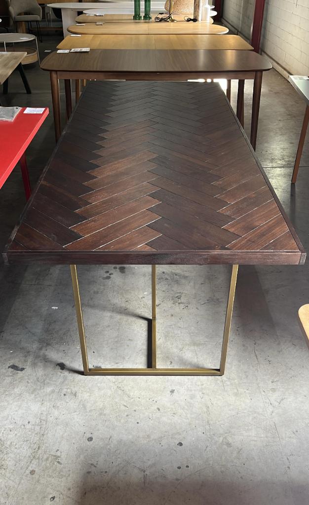 Dutchbone Class Eettafel Visgraat 220 x 90 cm Bruin €1099 nu, Dutchbone, Dutchbone, Dutchbone, Rechthoekig
