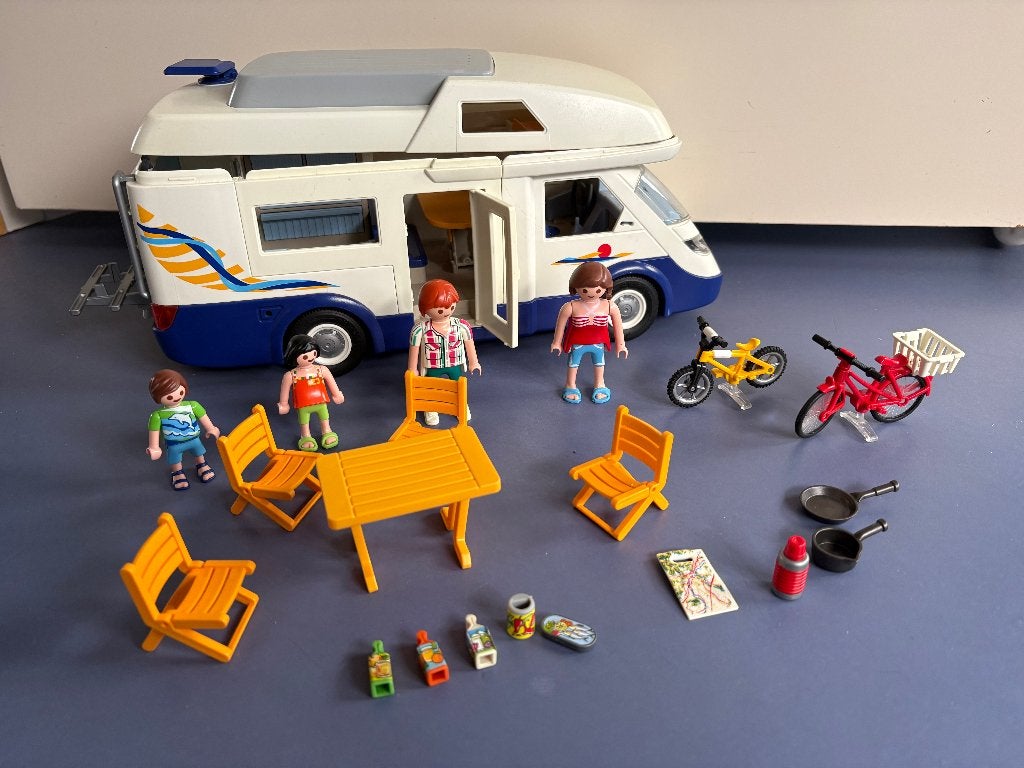 Playmobil 4859 – Family fun familiecamper, Gebruikt, Complete set, Voertuig, Family fun