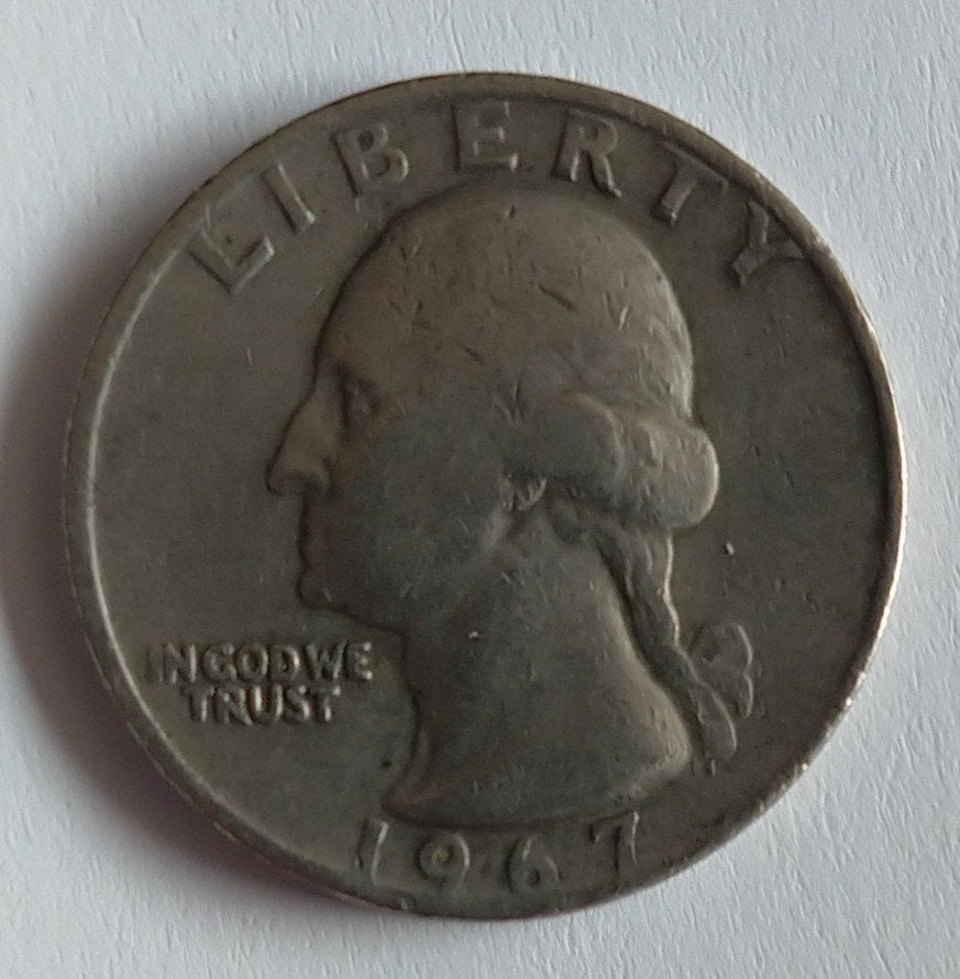 quarter dollar 1967, volgnr 63, Ophalen of Verzenden, Noord-Amerika, Losse munt
