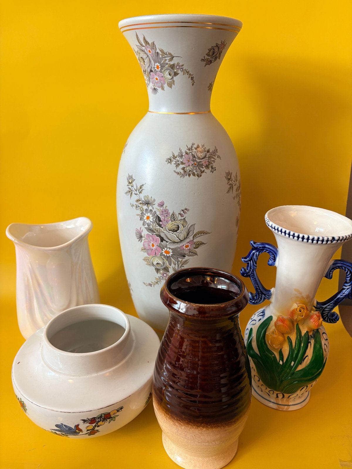 Partij # 1: 5 Vintage Vazen Collectie - o.a. Bay Germany, Ophalen of Verzenden