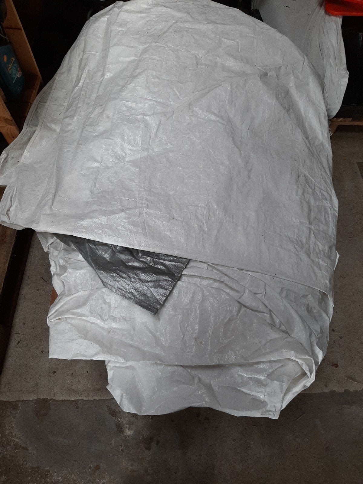 Partytent 12x6 grijs wit alleen dak en zijzeilen te koop, Ophalen of Verzenden, Gebruikt