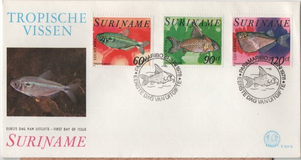 B24) FDC SURINAME, Verzenden, Gestempeld