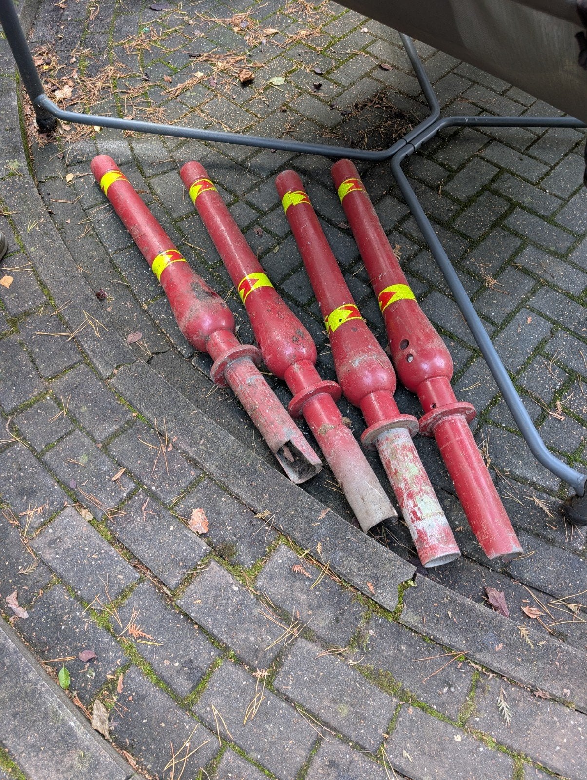 te koop afzetpalen 6x, Tuin en Terras, Ophalen, Gebruikt, Minder dan 180 cm, Palen