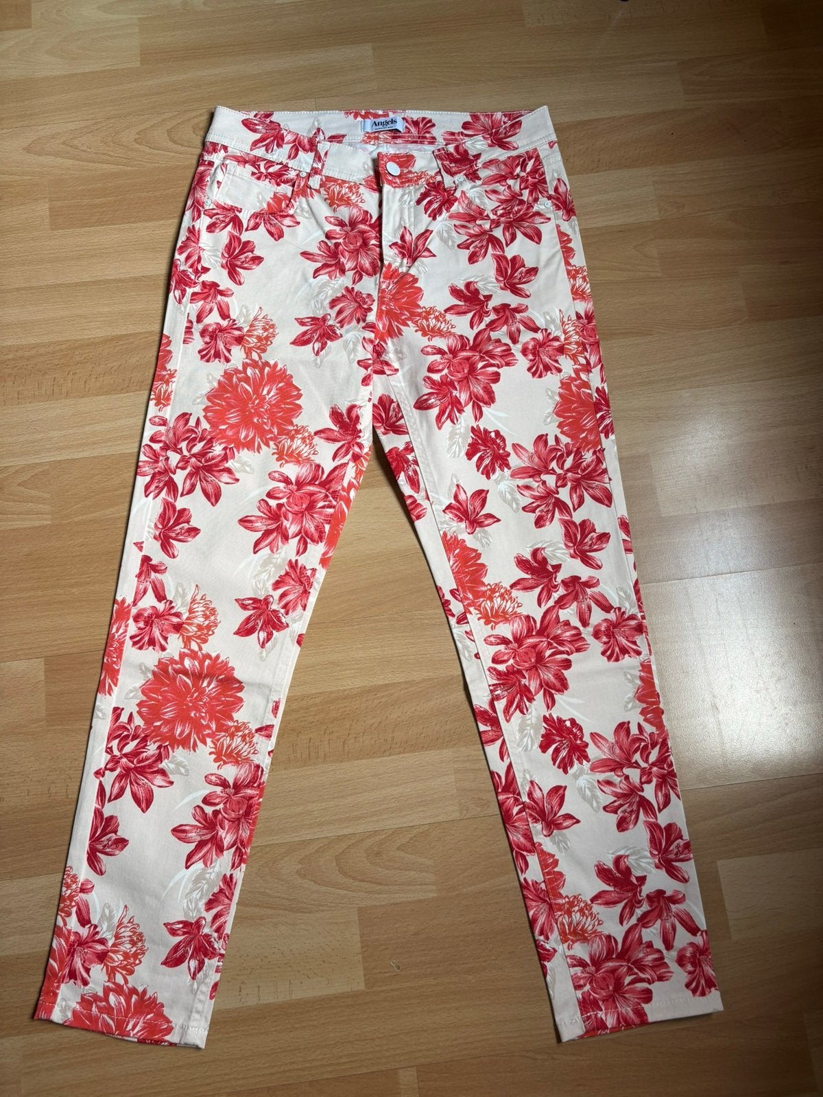Angels mooie pantalon met bloemenprint mt 38 NIEUW, Kleding | Dames, Broeken en Pantalons, Maat 38/40 (M), Meerkleurig, Nieuw