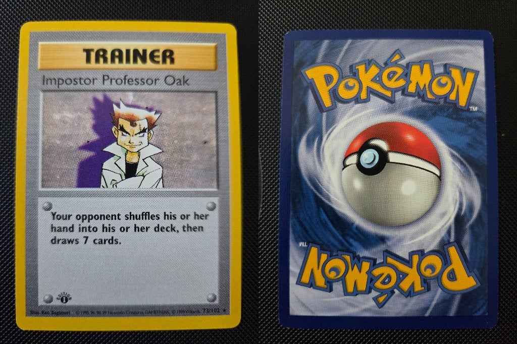 Imposter Professor Oak Base Set First Edition Near Mint, Ophalen of Verzenden, Zo goed als nieuw, Losse kaart