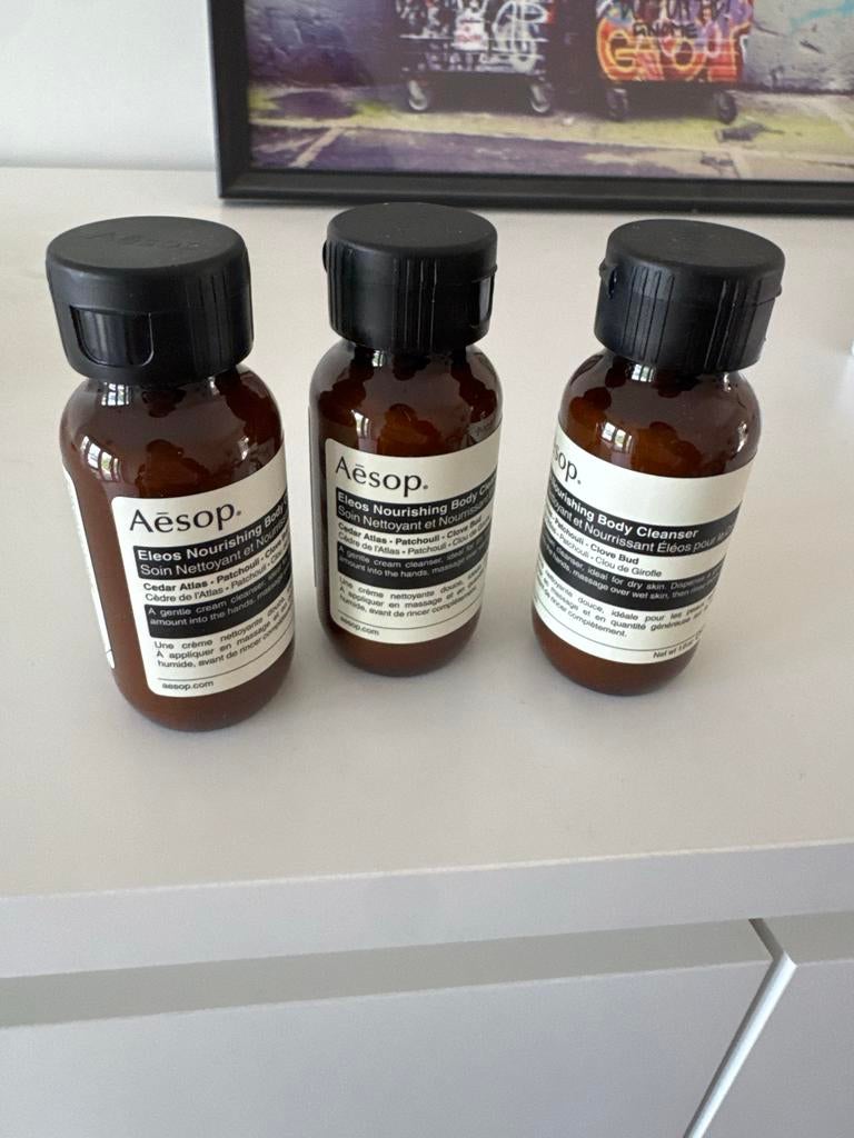 3x Aesop Eleos Nourishing Body Cleanser 50ml, Sieraden, Tassen en Uiterlijk, Uiterlijk | Lichaamsverzorging, Ophalen of Verzenden