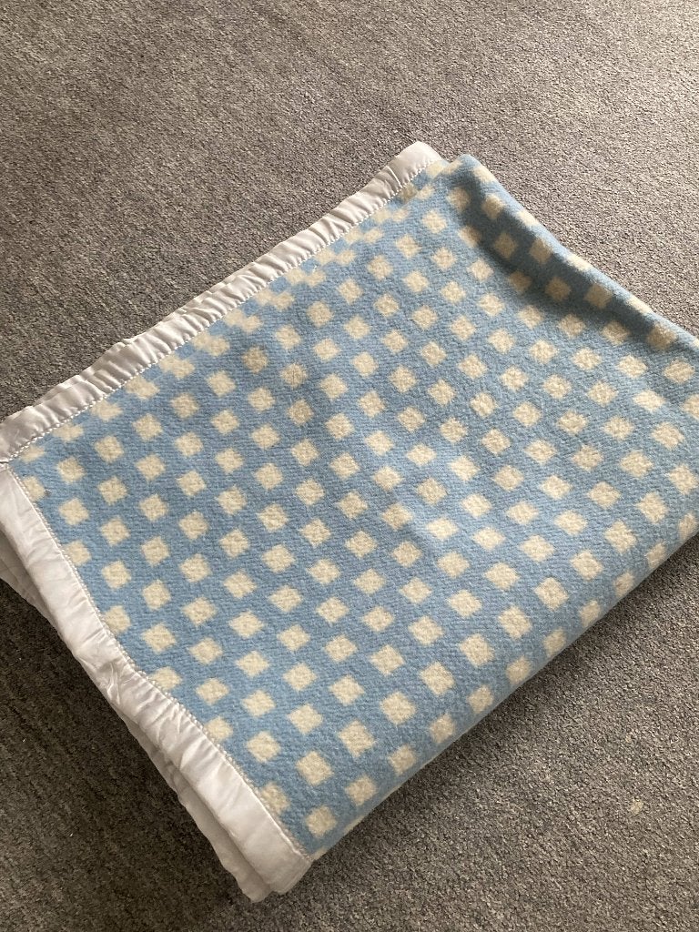 wollen deken, Huis en Inrichting, Slaapkamer | Beddengoed, Ophalen, Blauw, Twijfelaar, Wol