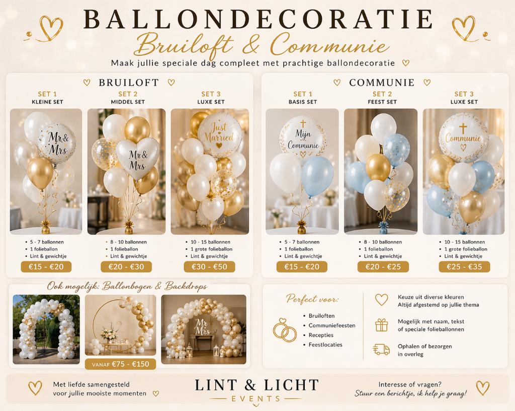 Ballondecoratie voor elke gelegenheid!, Ophalen, Nieuw, Overige