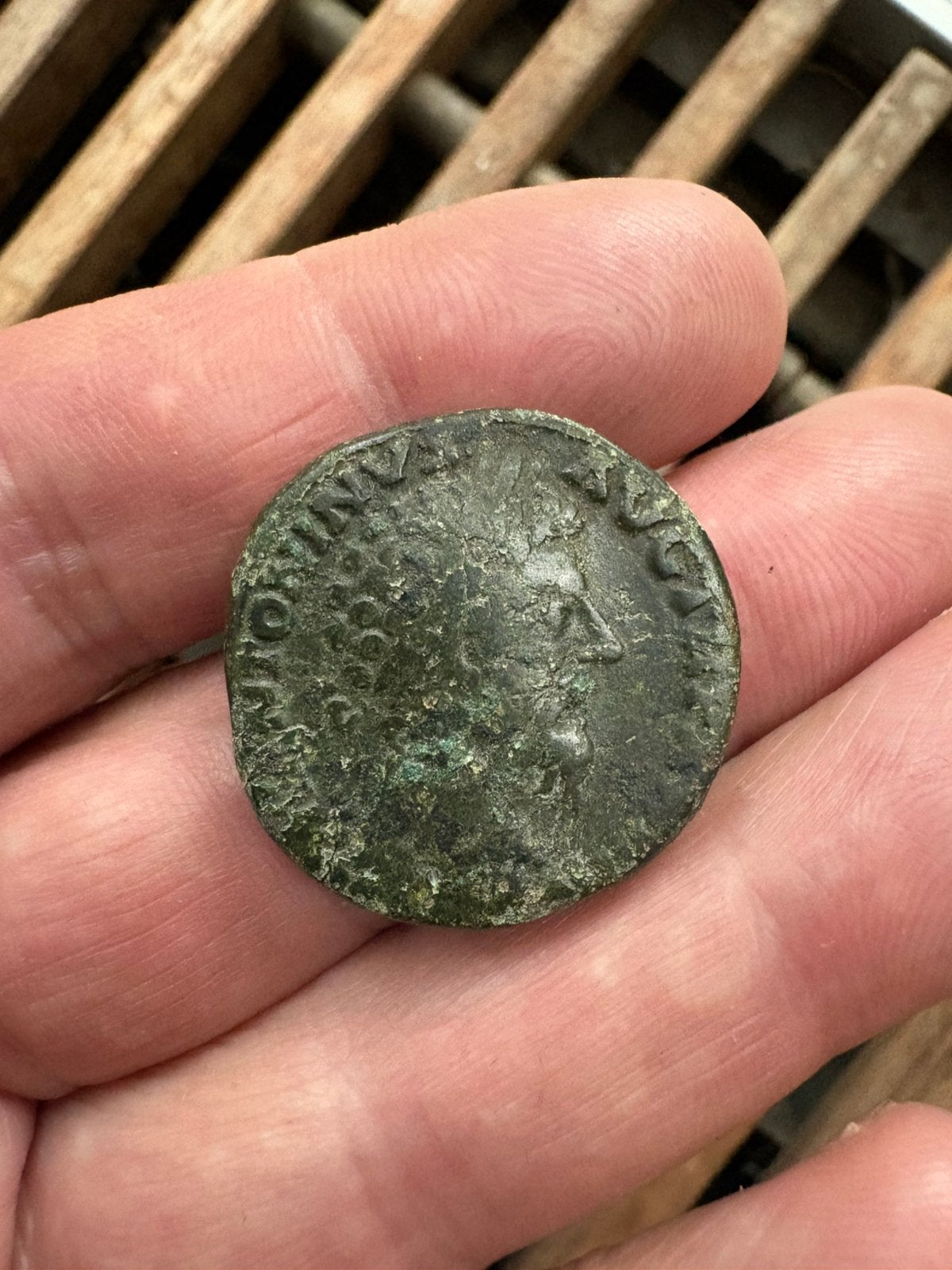 Sestertius Marcus Aurelius, Romeinse munt, bodemvondst, Ophalen of Verzenden, Overige landen