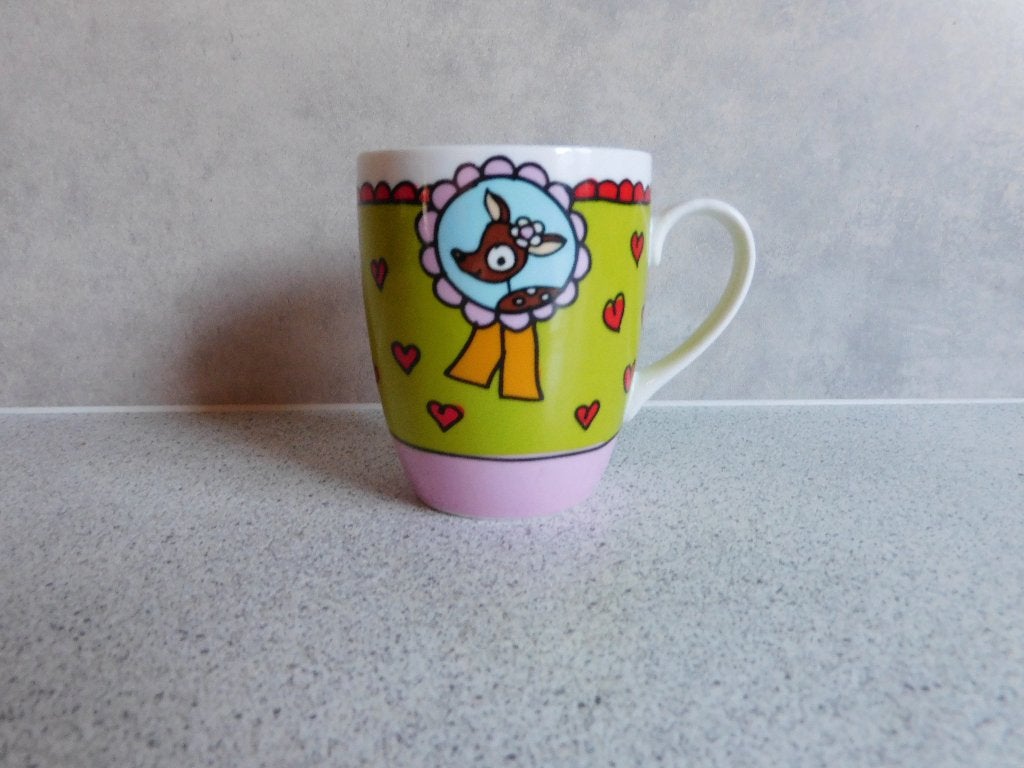 Mok 300 ml. Hertje Babette Harms, Overige merken, Zo goed als nieuw, Overige stijlen, Porselein