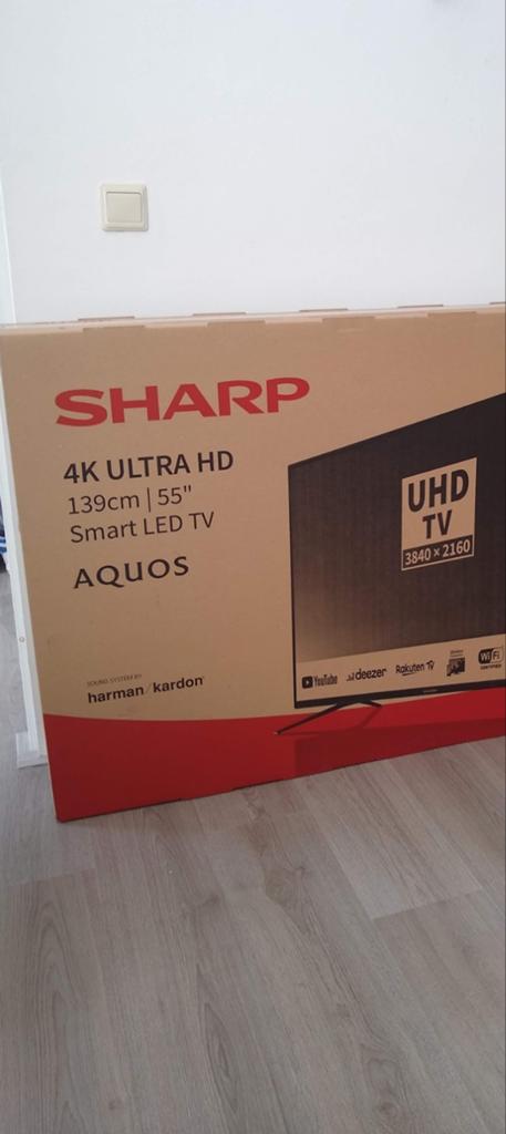 Smart tv 4k 55inch UHD Harman kardon in nieuw staat sharp, Ophalen, LED, 50 Hz, Zo goed als nieuw