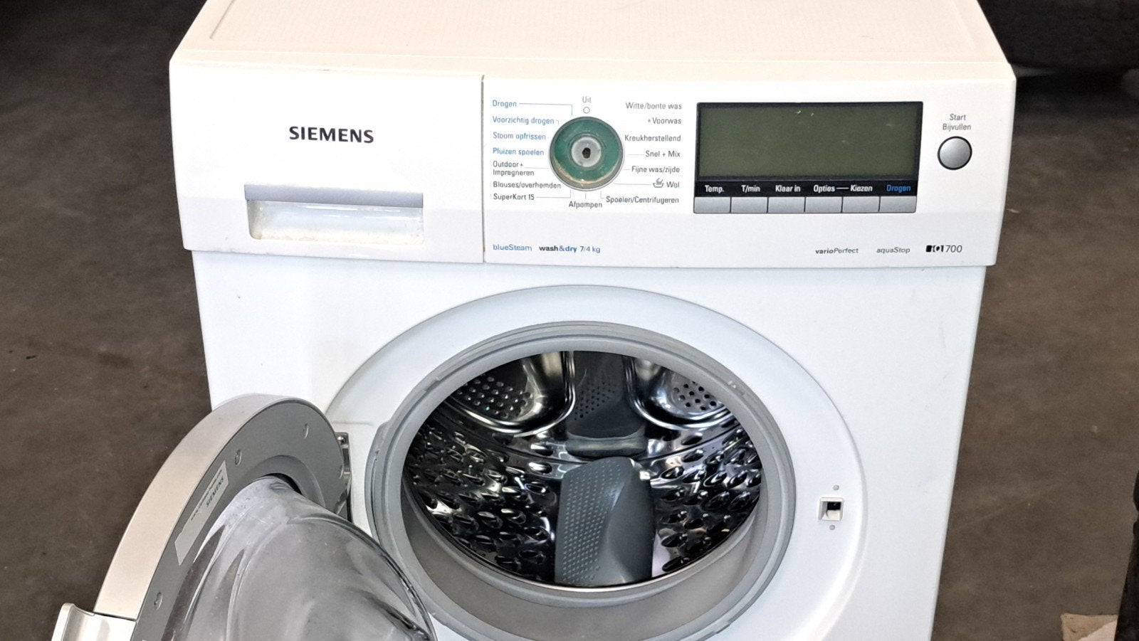 zeer mooie wasmachine tijdens vervoer knopje afgebroken, Ophalen, Zo goed als nieuw, 85 tot 90 cm, 1200 tot 1600 toeren