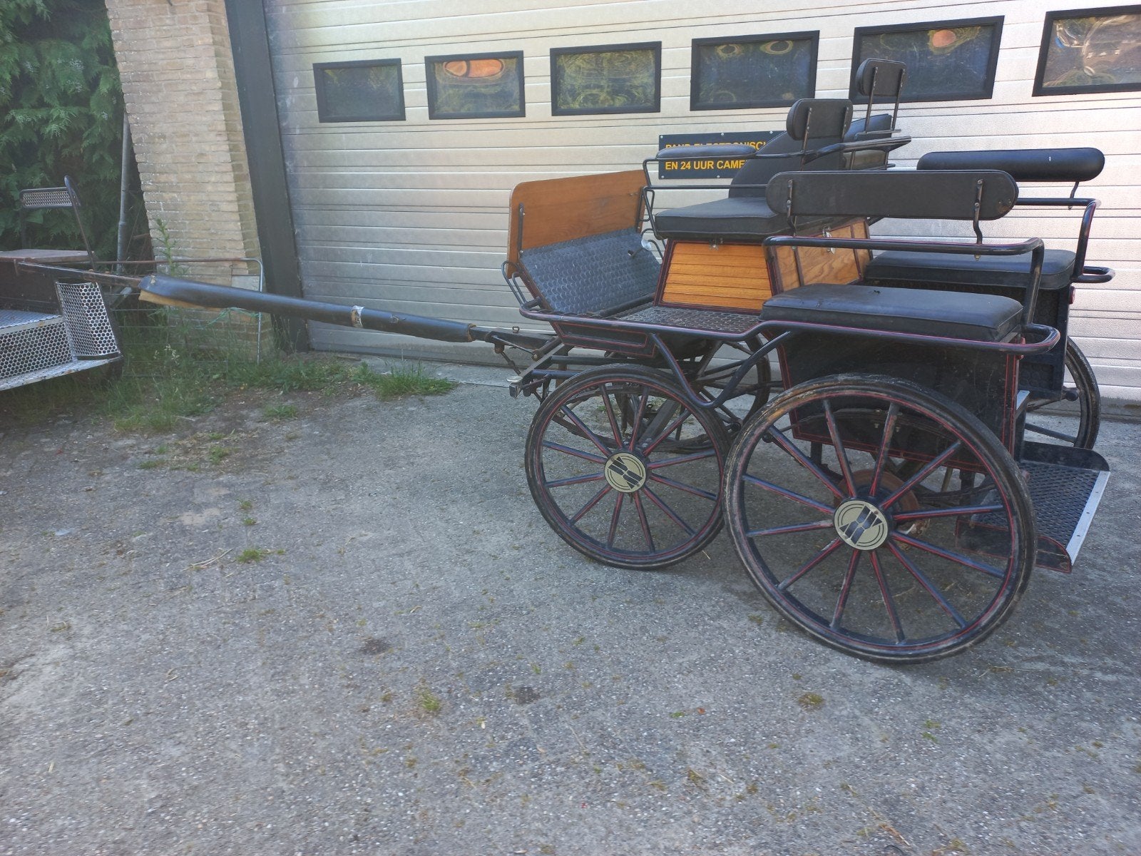 Wijkmans twee span wagen, Gebruikt, Marathonwagen, Paard of Pony