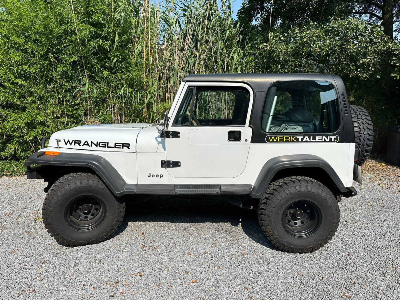 Jeep Wrangler 1993 Wit, Auto's, Jeep, Zwart, 1520 kg, 4 stoelen, Wit