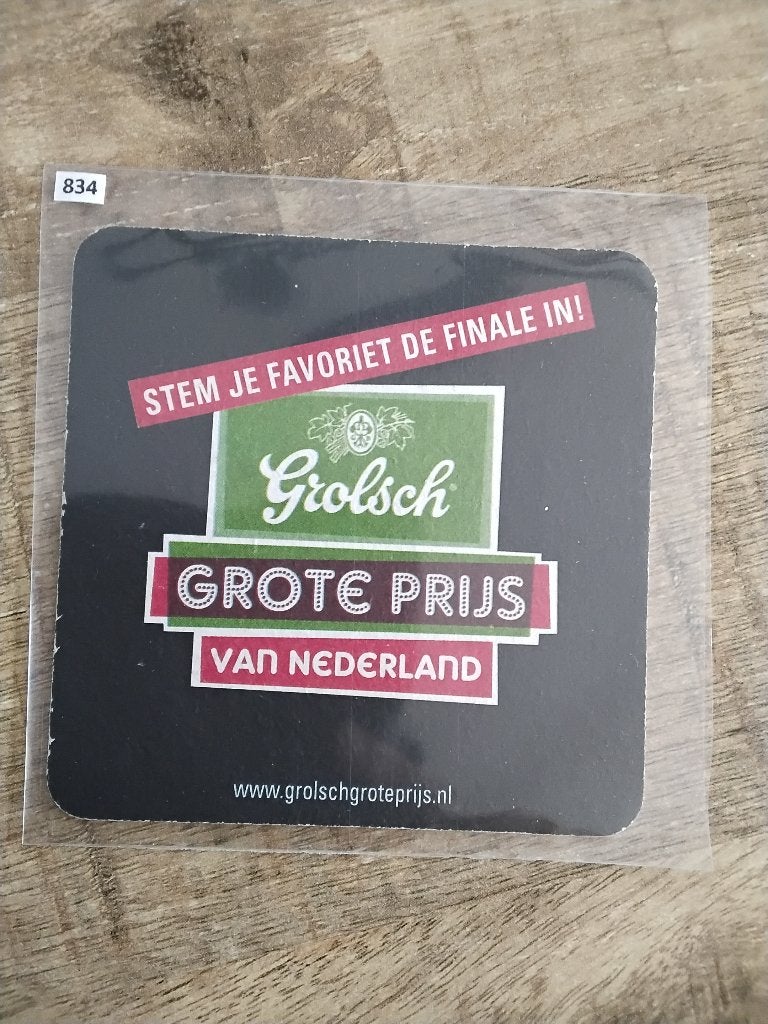 Grolsch bier viltje grote prijs van Nederland 2006, Verzamelen, Ophalen of Verzenden, Nieuw, Viltje(s), Grolsch