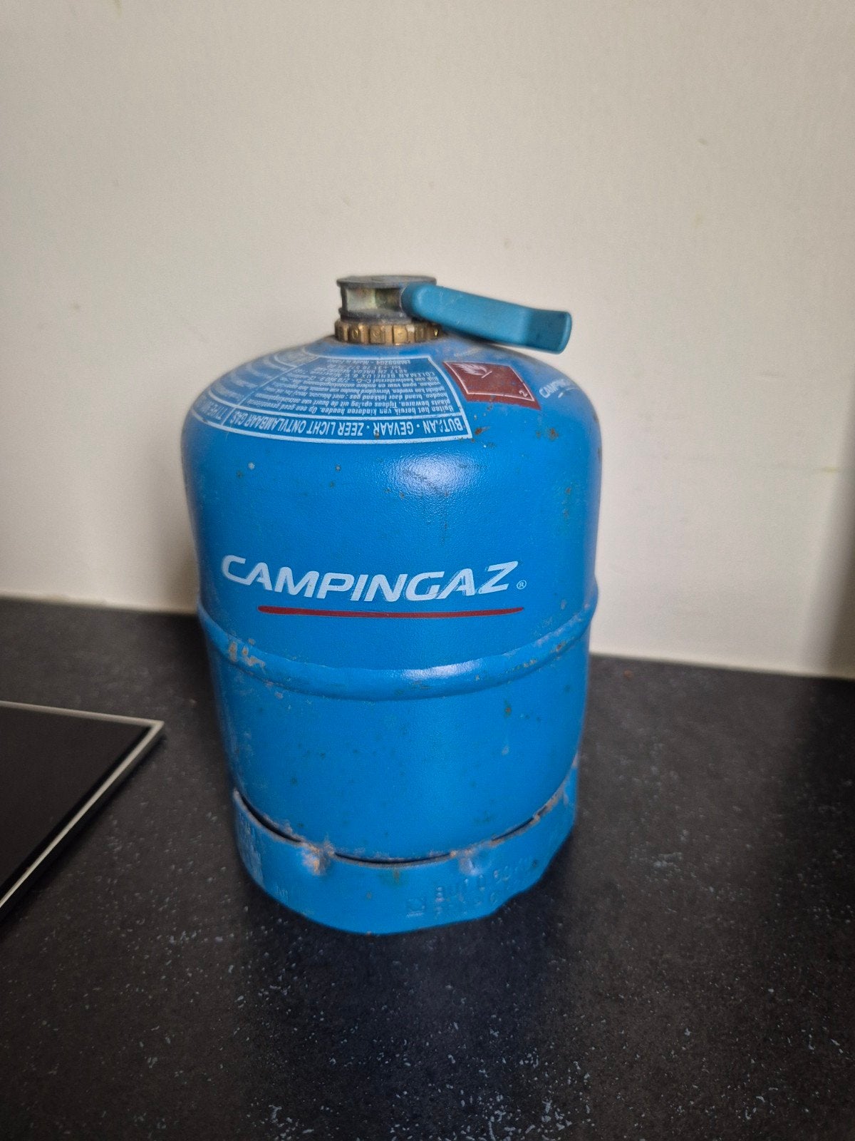 Campingaz gasfles Type 901 Butaan, Ophalen, Gebruikt
