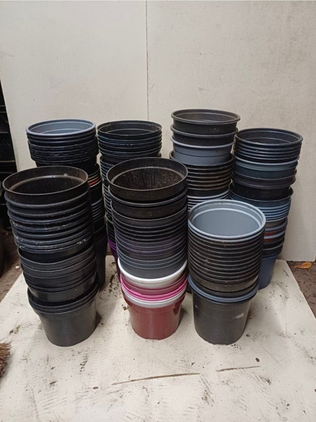 OPRUIMINGS ACTIE Diverse kweekpotten plantenpotten 17 cm, Kunststof, Gebruikt, Minder dan 30 cm, Rond