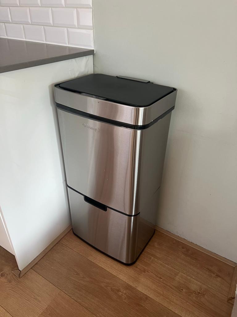 Homra Nexo Sensor Prullenbak 72L Afvalscheiding – Zeer goed, Ophalen, 40 liter of meer, Zo goed als nieuw, Rvs