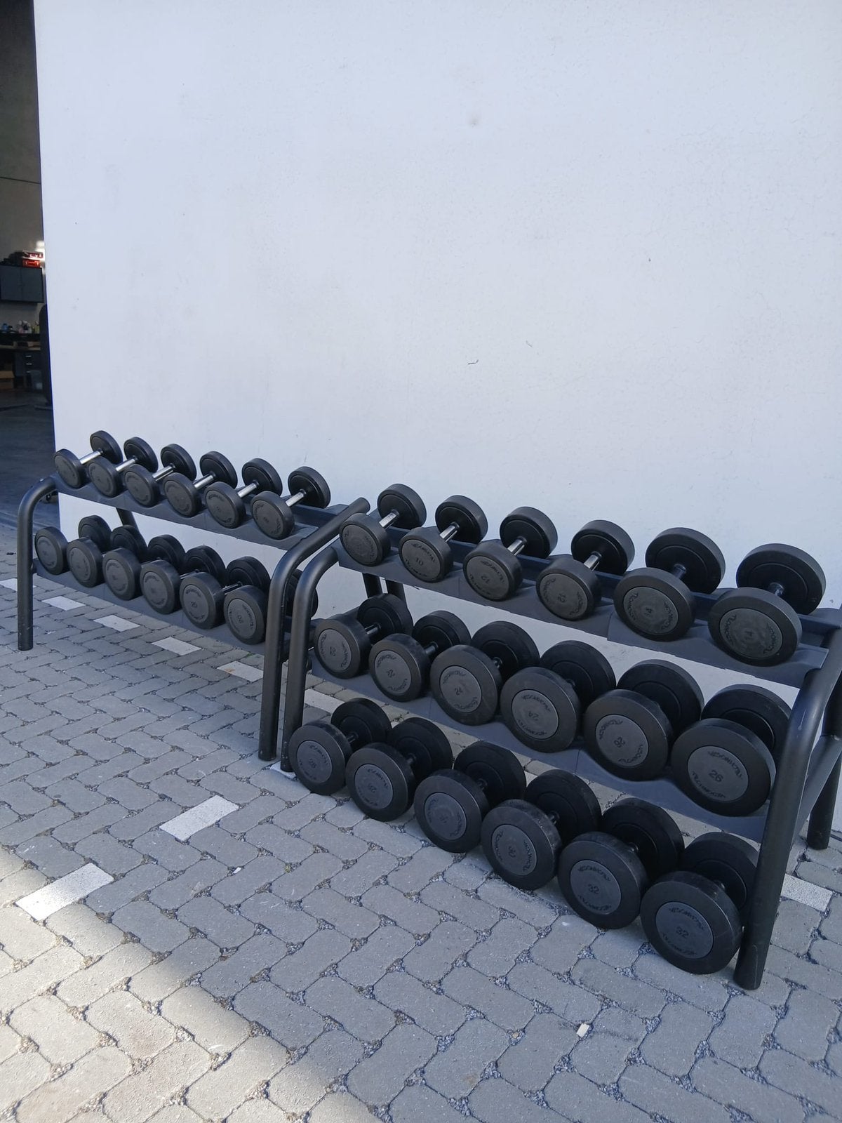 Technogym Dumbells set! Met rekken!! 4-32kg, Sport en Fitness, Fitnessmaterialen, Ophalen, Dumbbell