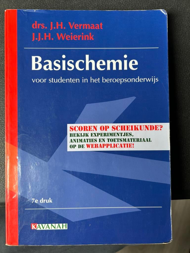 Basischemie voor studenten in het beroepsonderwijs, Boeken, Ophalen of Verzenden, Zo goed als nieuw, Overige onderwerpen