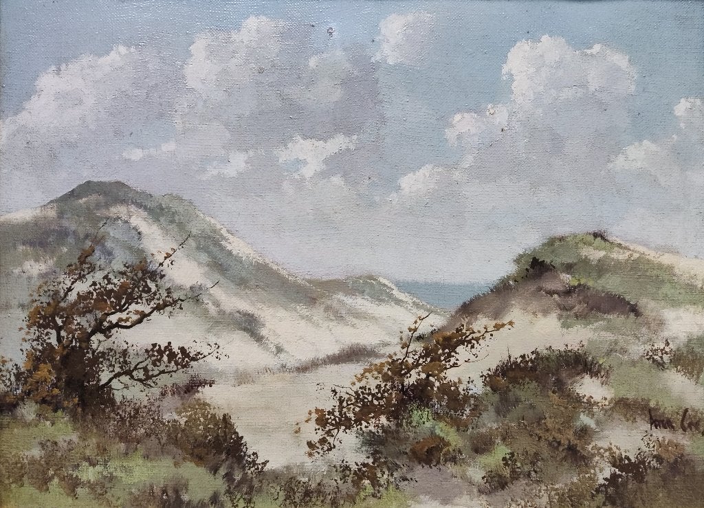 Peter Cox (1912-1985) - Duinlandschap, Doek, Ophalen of Verzenden, Gesigneerd, Landschap