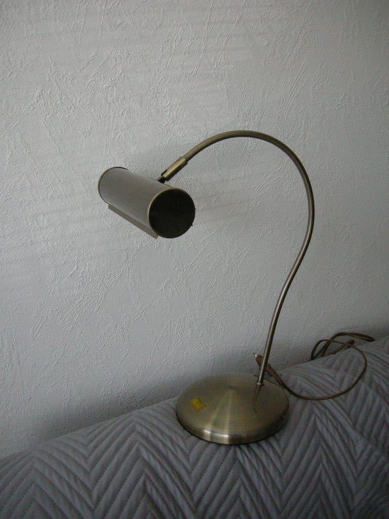Grote bureaulamp pianolamp Massive - zgan, Ophalen, Bureaulamp, 42 cm, E14 (klein)