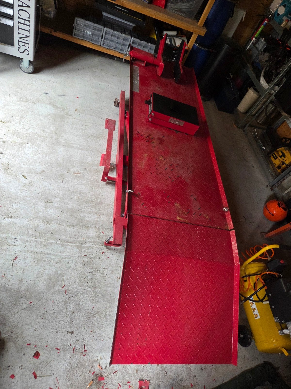 Motorbrug tot 450 kg met voorbandklem en motorbok, Motoren, Onderdelen | Overige, Ophalen, Gebruikt
