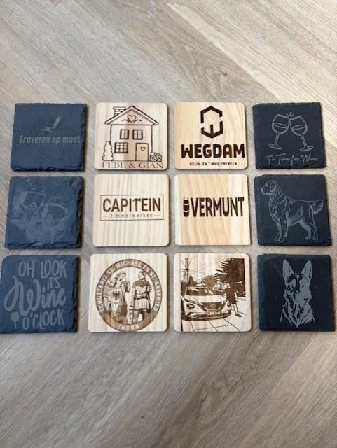 onderzetters eigen logo of ontwerp, Glas of Kopje, Nieuw, Ophalen of Verzenden, Aa