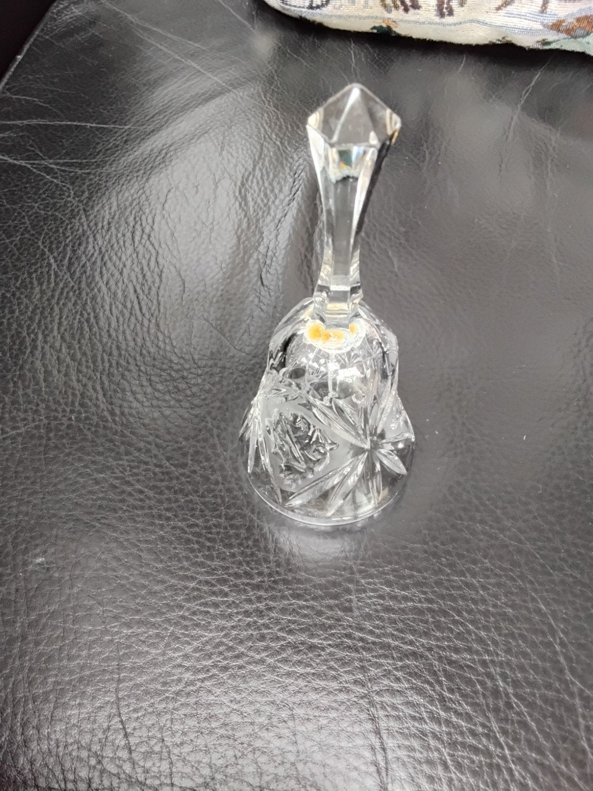 tafelbel van kristal 14 cm hoog, Ophalen of Verzenden
