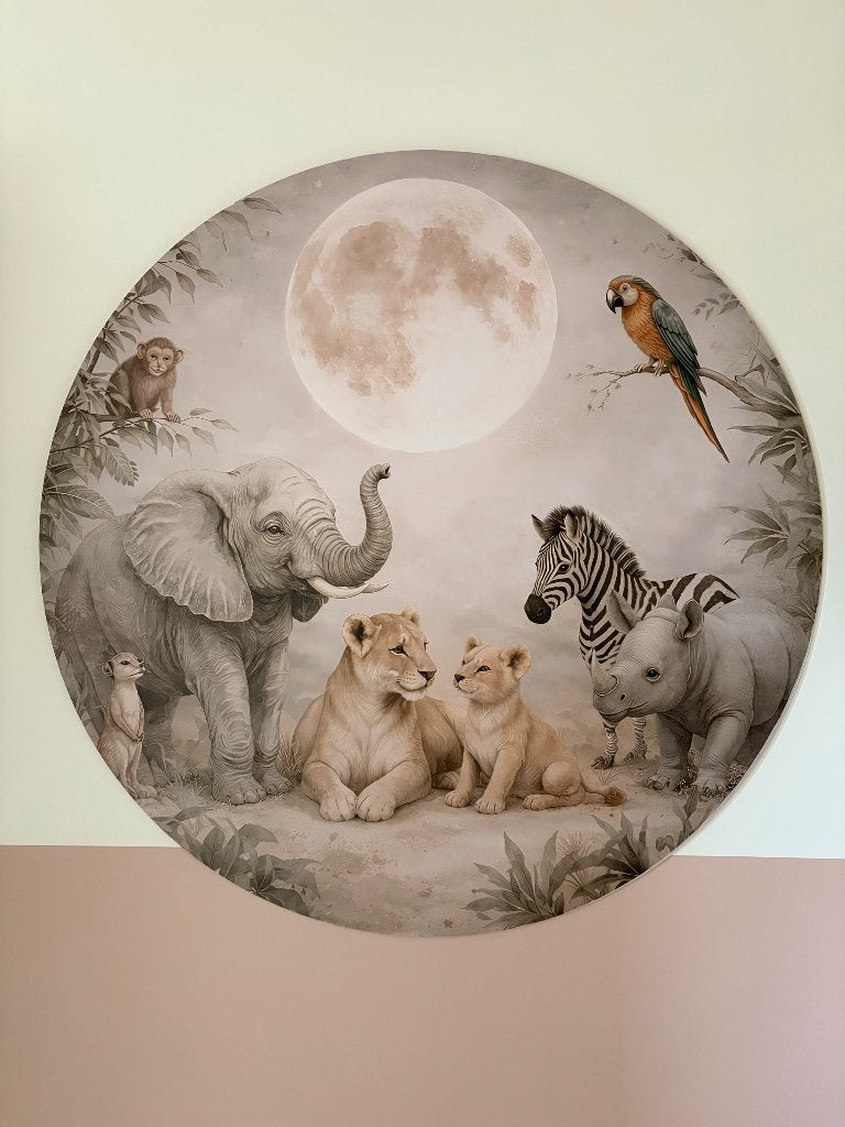Wand cirkel jungle van aluminium, Ophalen, Nieuw, Eigen ontwerp, Wandcirkel
