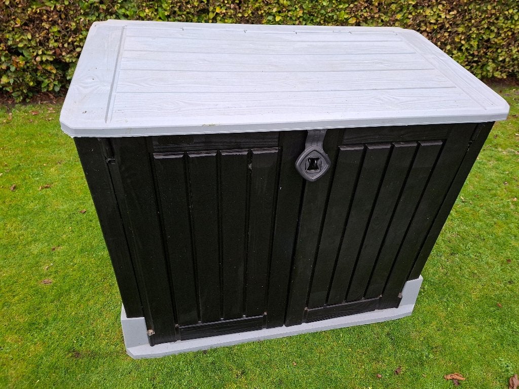 Opbergbox voor o.a. kussens. B132xH114xD72 grijs, Ophalen, Gebruikt, Kunststof, Overige typen